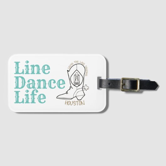 Line Dance Life Canvas tas Bagagelabel (Voorkant (horizontaal))