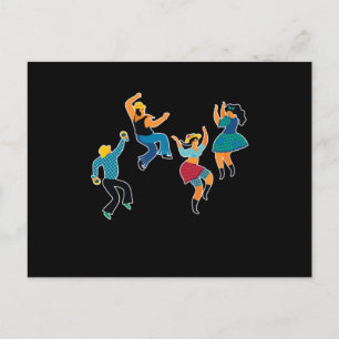 Line Dance Line Dancers Line Danser Country Cadeau Briefkaart