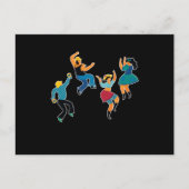 Line Dance Line Dancers Line Danser Country Cadeau Briefkaart (Voorkant)