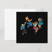 Line Dance Line Dancers Line Danser Country Cadeau Kaart (Voorkant / Achterkant)
