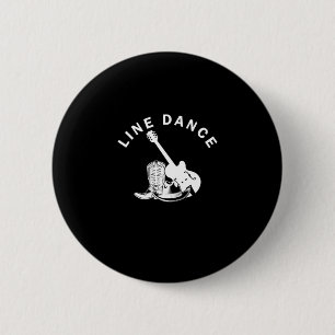 Line Dance Line Dancing Country Westerne Music Cad Ronde Button 5,7 Cm