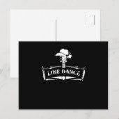 Line Dance Line Danscountry Cowboy Cowgirl Gif Briefkaart (Voorkant / Achterkant)