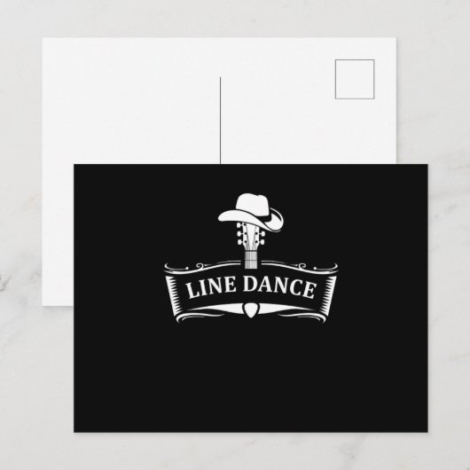 Line Dance Line Danscountry Cowboy Cowgirl Gif Briefkaart (Voorkant / Achterkant)