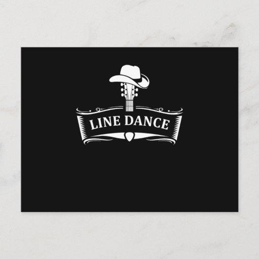 Line Dance Line Danscountry Cowboy Cowgirl Gif Briefkaart (Voorkant)