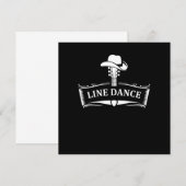 Line Dance Line Danscountry Cowboy Cowgirl Gif Kaart (Voorkant / Achterkant)