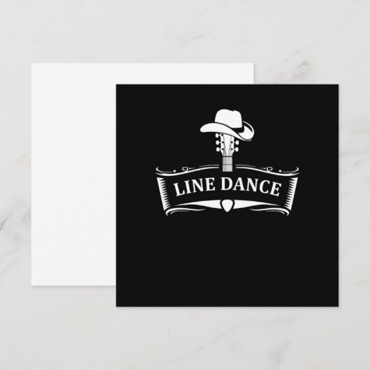 Line Dance Line Danscountry Cowboy Cowgirl Gif Kaart (Voorkant / Achterkant)