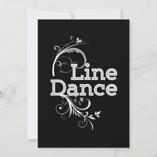 Line Dance Line Dansend Music Country Rodeo Gift Kaart (Voorkant)