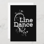 Line Dance Line Dansend Music Country Rodeo Gift Kaart (Voorkant / Achterkant)