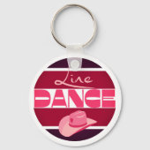 Line dance Love Cowboyhat roze Sleutelhanger (Achterkant)
