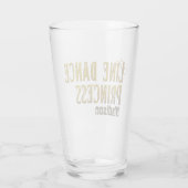 Line dance prinses gouden naam glas (Achterkant)