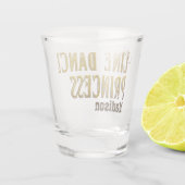 Line dance prinses gouden naam shot glas (Achterkant)