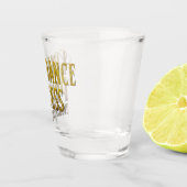 Line dance prinses gouden naam shot glas (Rechts)