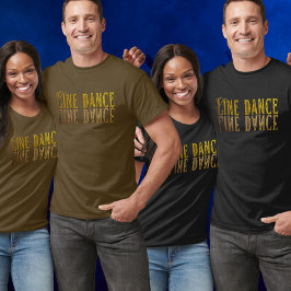 Line dance prinses gouden naam t-shirt