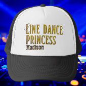 Line dance prinses gouden naam trucker pet