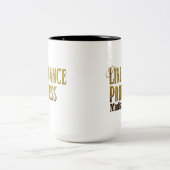 Line dance prinses gouden naam tweekleurige koffiemok (Center)