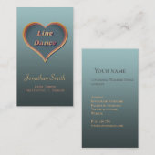 Line dance Studio instructor Visitekaartje (Voorkant / Achterkant)