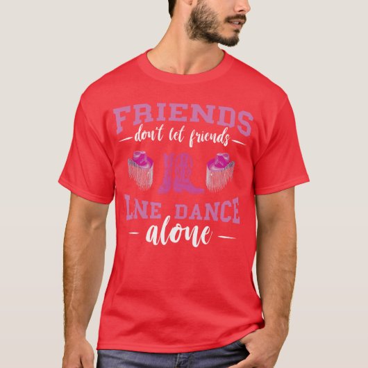 Line Dance Vrienden Line Dance Laarzen Hoed Line D T-shirt (Voorkant)