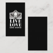 Line Dance Western Pet Country Line Dancing Love Visitekaartje (Voorkant / Achterkant)