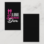Line Dancer Diva Western Cute Line Dancer Women Visitekaartje (Voorkant / Achterkant)