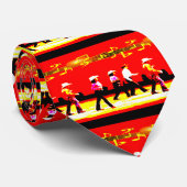 Line Dancer en Music Symbols Print Necktie Stropdas (Opgerold)