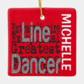 Line Dancer Extraordinaire CUSTOM Keramisch Ornament (Voorkant)