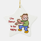 Line Dancer in de Making. Jongen Keramisch Ornament (Voorkant)