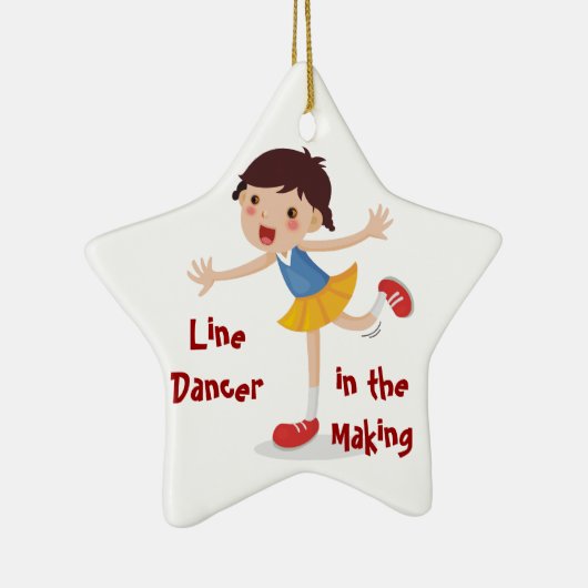 Line Dancer in de Making. - Meisje Keramisch Ornament (Rechts)