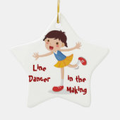 Line Dancer in de Making. - Meisje Keramisch Ornament (Voorkant)