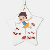 Line Dancer in de Making. - Meisje Keramisch Ornament (Links)