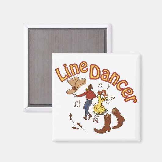 Line Dancer Magneet (Voorkant / Achterkant)