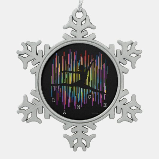 Line Dancer (v1) Tin Sneeuwvlok Ornament (Voorkant)