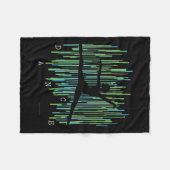 Line Dancer (v2) Fleece Deken (Voorkant (Horizontaal))
