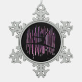 Line Dancer (v4) Tin Sneeuwvlok Ornament (Voorkant)