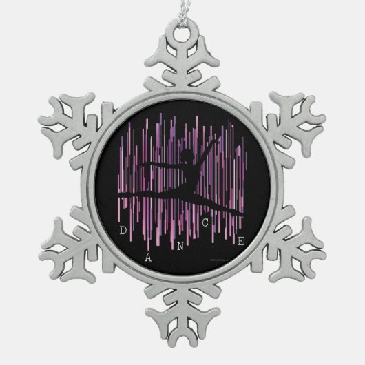 Line Dancer (v4) Tin Sneeuwvlok Ornament (Voorkant)