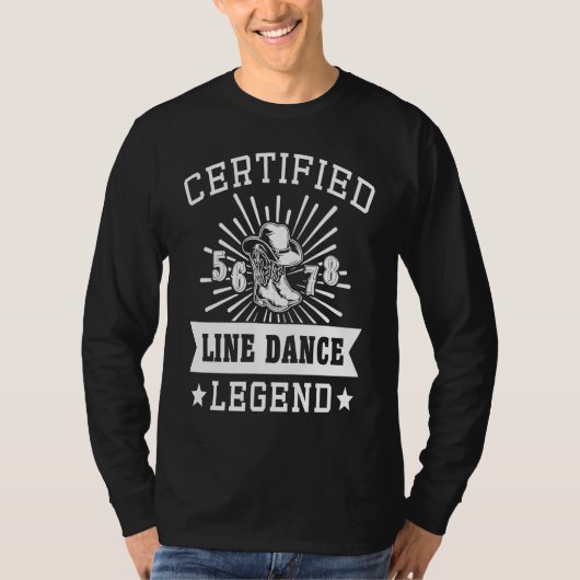 Line Dancer Western Country Legend Line Dance T-shirt (Voorkant)