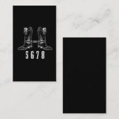 Line Dancing Beat Cowboy Pet Westerne Boots Love Visitekaartje (Voorkant / Achterkant)