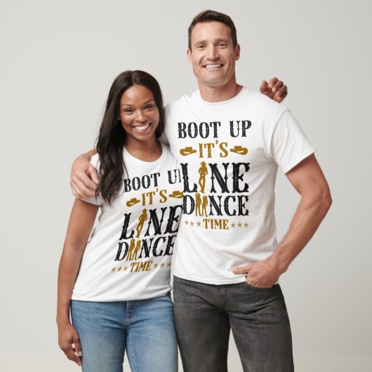 Line Dancing Boot Up Het is Line Dance Tijd T-shirt (Unisex)