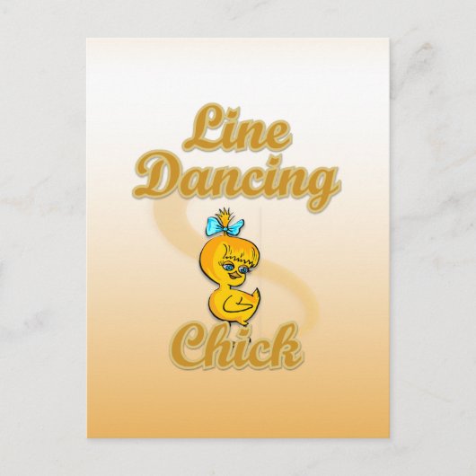 Line Dancing Chick Briefkaart (Voorkant)