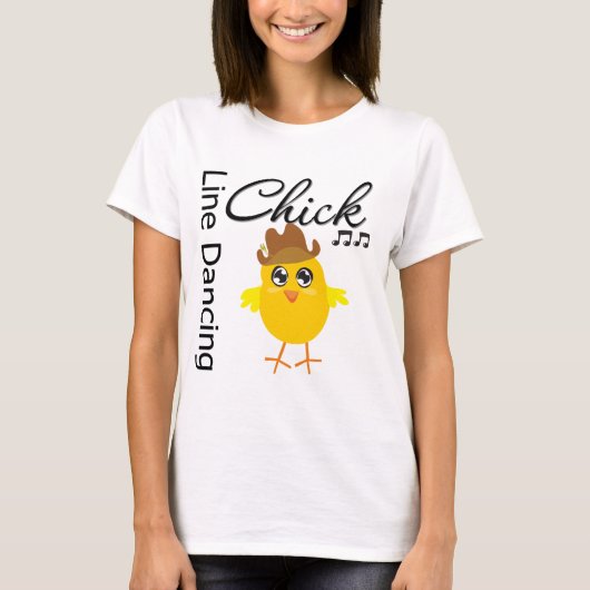 Line Dancing Chick T-shirt (Voorkant)