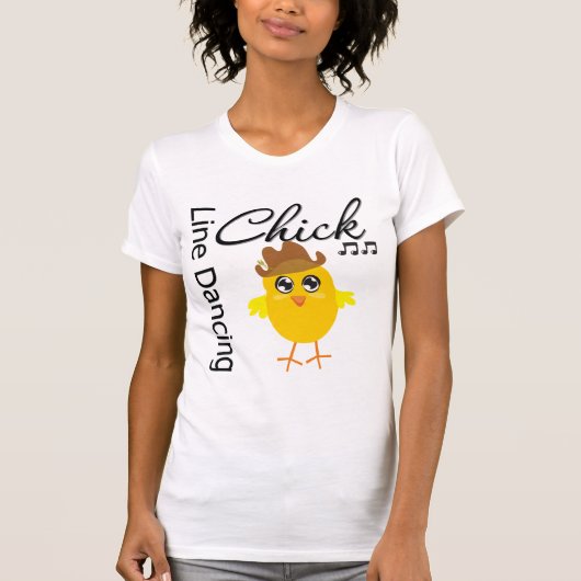 Line Dancing Chick T-shirt (Voorkant)