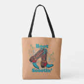 Line Dancing Country Dance Cowboy Boot Scootin" Tote Bag (Achterkant)