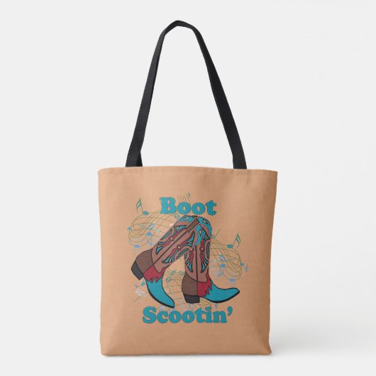 Line Dancing Country Dance Cowboy Boot Scootin" Tote Bag (Achterkant)