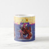 Line Dancing Country Streep Geel Blauw Mok (Center)