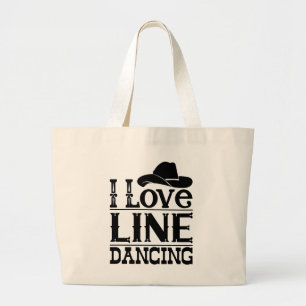Line Dancing Cowboy Boots Cowgirl Country Music Grote Tote Bag