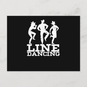 Line Dancing Cowgirl Cowboy Country Music Gift Briefkaart