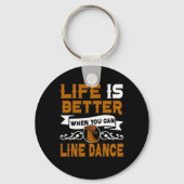 Line Dancing Dance Sleutelhanger (Voorkant)