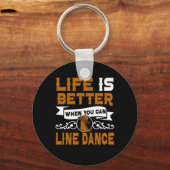 Line Dancing Dance Sleutelhanger (Voorkant)
