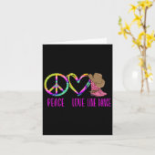 Line Dancing Dance Teacher Tie Dye Peace Love Line Kaart (Gele Bloem)