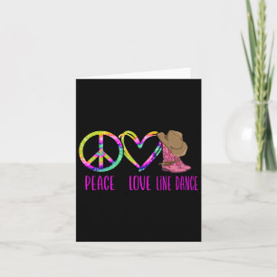 Line Dancing Dance Teacher Tie Dye Peace Love Line Kaart