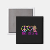 Line Dancing Dance Teacher Tie Dye Peace Love Line Magneet (Voorkant / Achterkant)